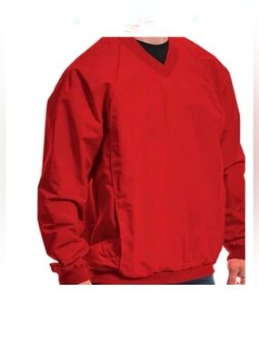 Destinations Red Pullover Jacket Windbreaker Coat with Budweiser Logo Sz XL